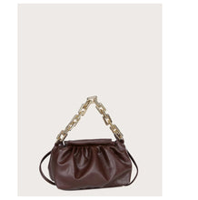 Load image into Gallery viewer, Chocolate Embossed Ruched Bag
